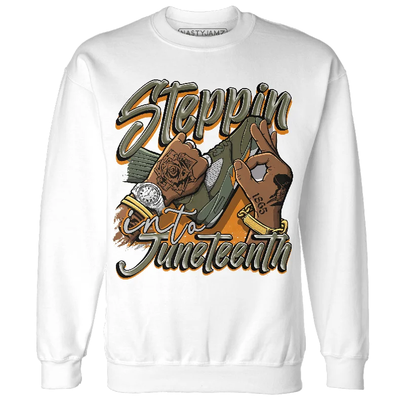 Comfortable Unisex Streetwear Hot Styles NastyJamz Olive 5s Sweatshirt Match Step Into Juneteenth