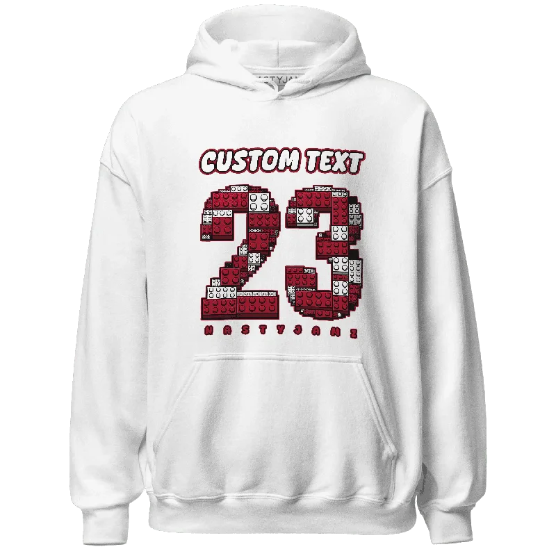 Versatile Gender-Free Wardrobe Essentials Must Haves NastyJamz Retro Red Taxi 12s Hoodie Match Number 23 Custom Text