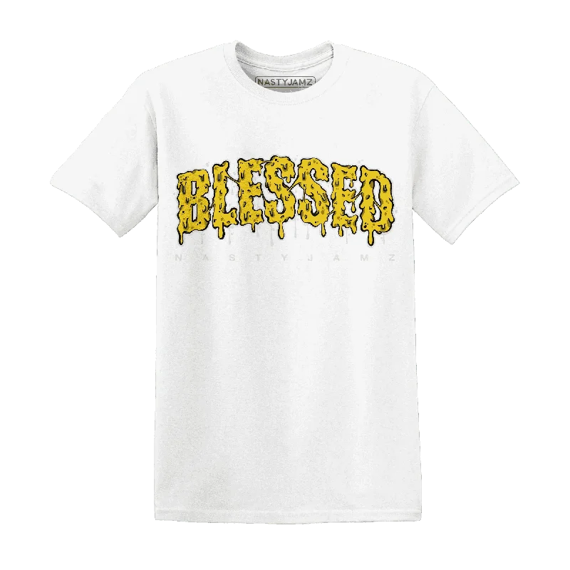 Urban-Inspired Unisex Fashion Pieces Statement Fashion Offers NastyJamz Vivid Sulfur 4s T-Shirt Match Blessed Text