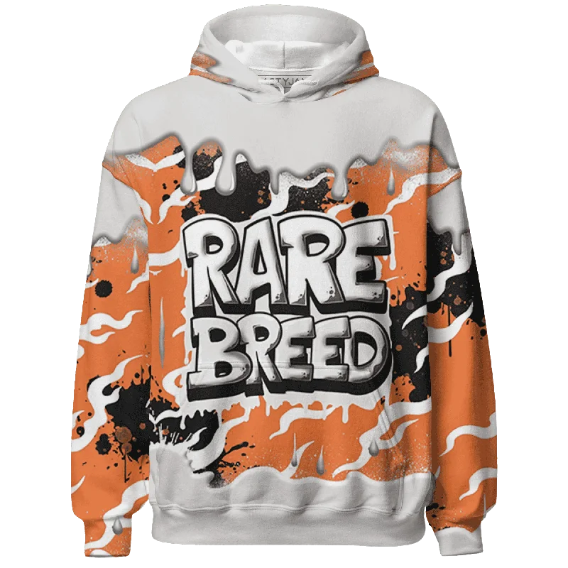 Sustainable And Ethical Unisex Clothing Bold Style Discounts NastyJamz AM TW White Orange Hoodie Match Rare Breed Drippin All-Over Print