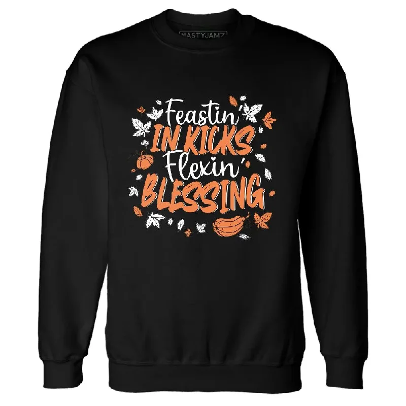 Sustainable And Ethical Unisex Clothing Hot Trends AM TW White Orange NastyJamz Sweatshirt Match Kicks Feasting