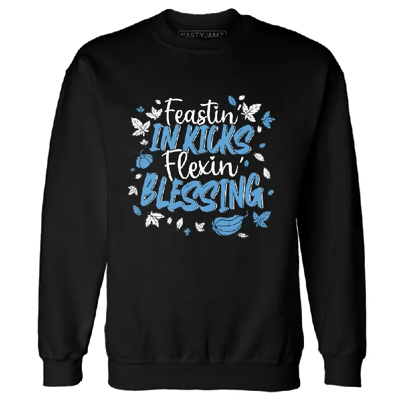 Comfortable And Stylish Unisex Outfits Statement Fashion Offers Carolina Blue Univercitii 17s NastyJamz Sweatshirt Match Kicks Feasting