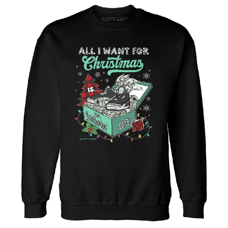 Sustainable And Ethical Unisex Clothing Winter Warehouse Sale Green Glow 3s NastyJamz Sweatshirt Match Dollar Sneaker Box Christmas Custom Text