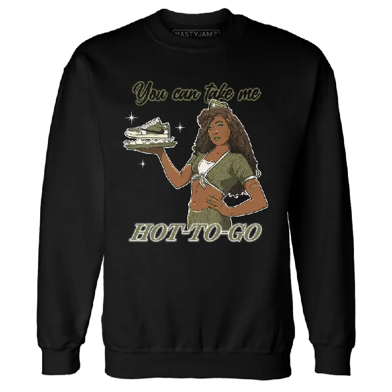 Fashion-Forward Unisex Apparel Ride The Style Wave Medium Olive 1s NastyJamz Sweatshirt Match Ready To Go