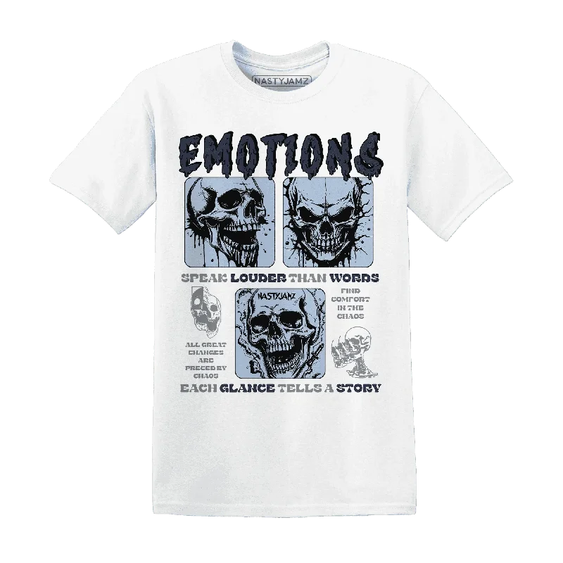 Everyday Wear For Men And Women Best-Sellers NastyJamz White Navy 6s T-Shirt Match Emotions Skull