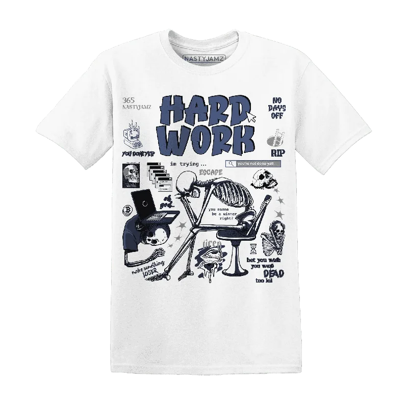 Versatile Clothing For All Genders Budget-Friendly Fashion NastyJamz White Navy 6s T-Shirt Match Hard Work