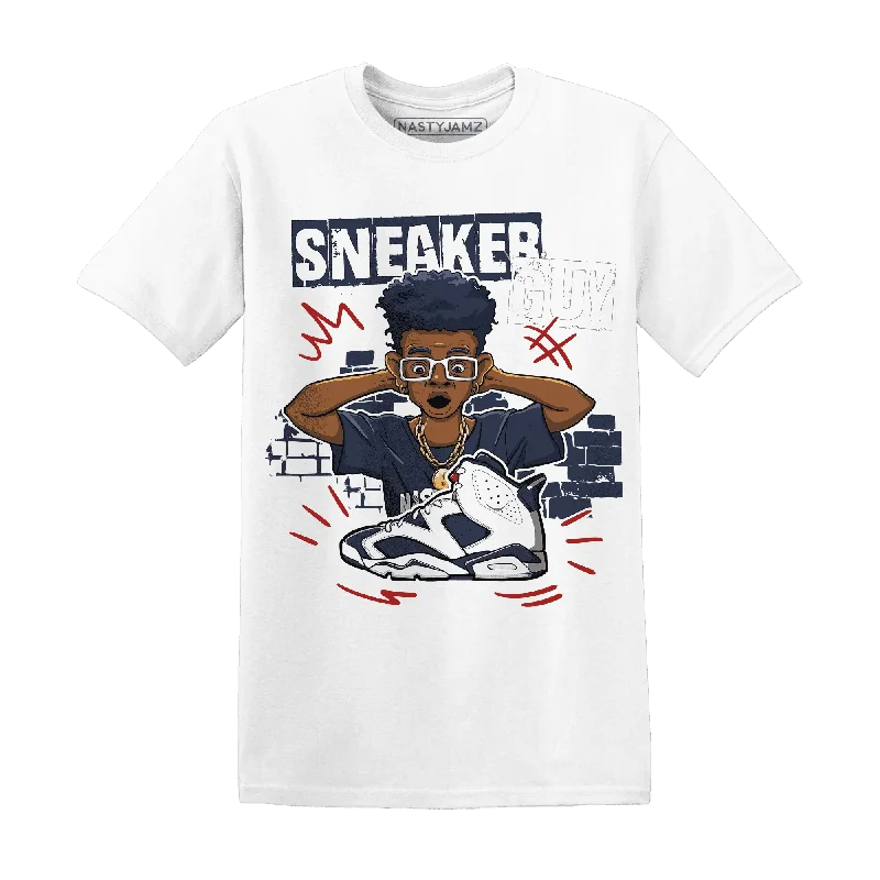 High-Quality Unisex Basics For All Occasions Elegant Fashion Offers NastyJamz White Navy 6s T-Shirt Match Sneaker Guy Collector