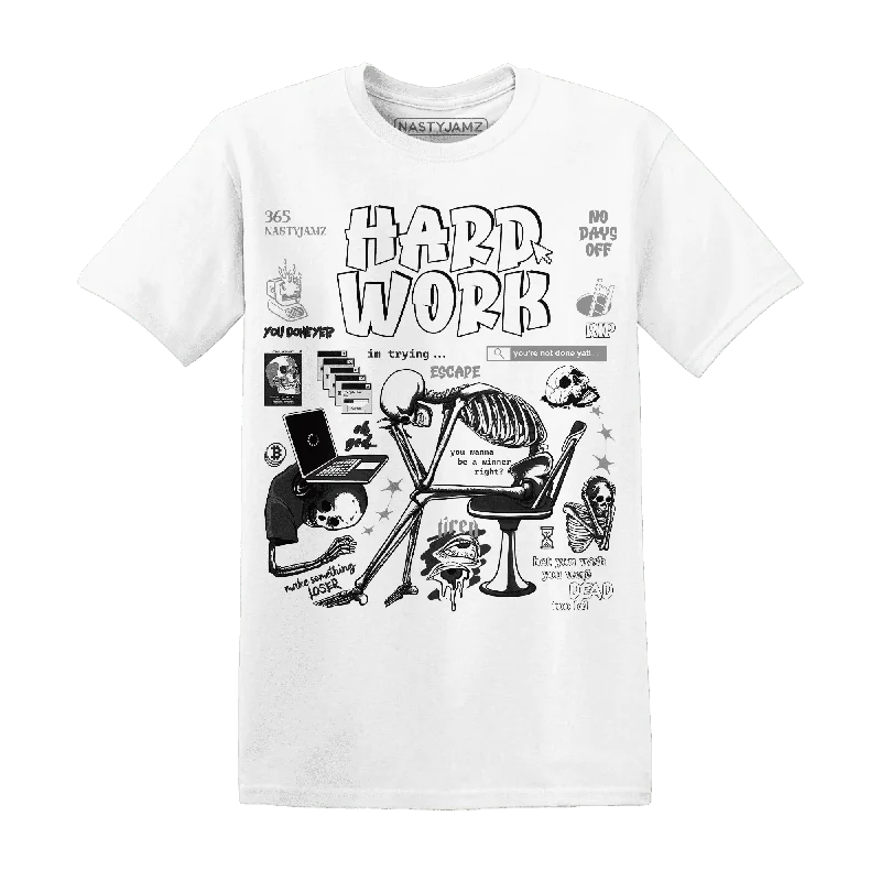 Relaxed-Fit Unisex Fashion For All-Day Comfort Fashion-Forward NastyJamz White Thunder 4s T-Shirt Match Hard Work