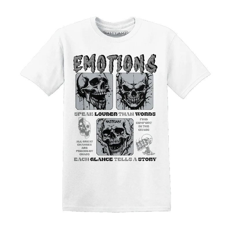 Modern Unisex Wardrobe Staples Exclusive Designer Style Deals NastyJamz Wolf Grey 12s T-Shirt Match Emotions Skull