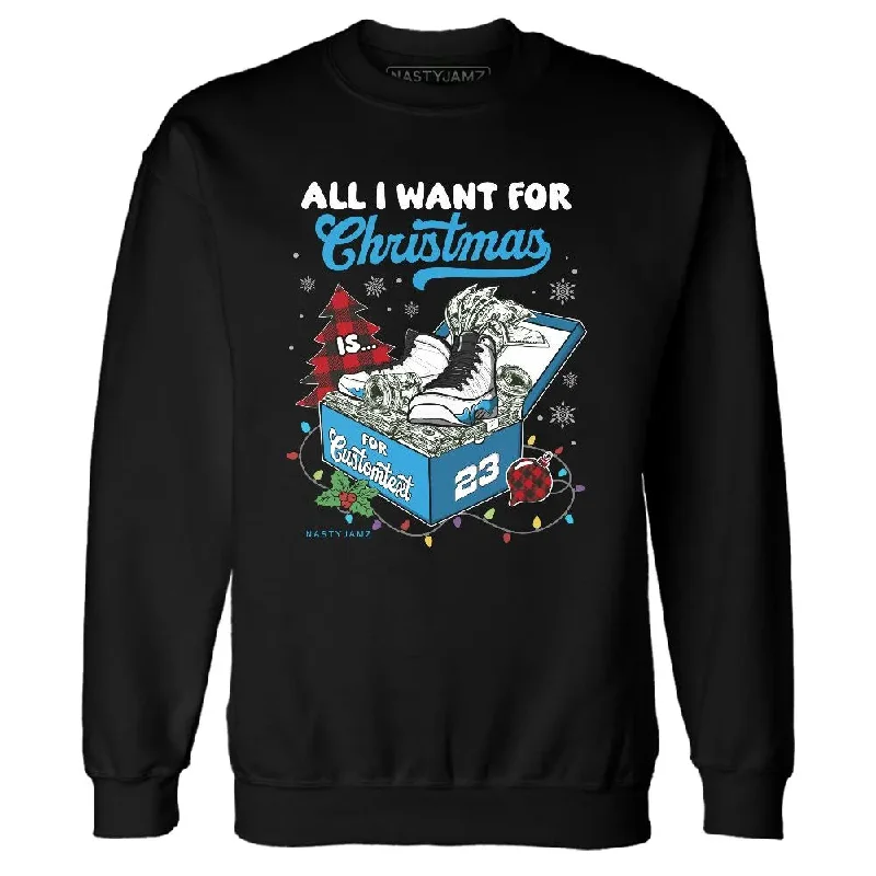 Soft And Breathable Unisex Loungewear Special Offers, Don't Miss Powder Blue 9s NastyJamz Sweatshirt Match Dollar Sneaker Box Christmas Custom Text