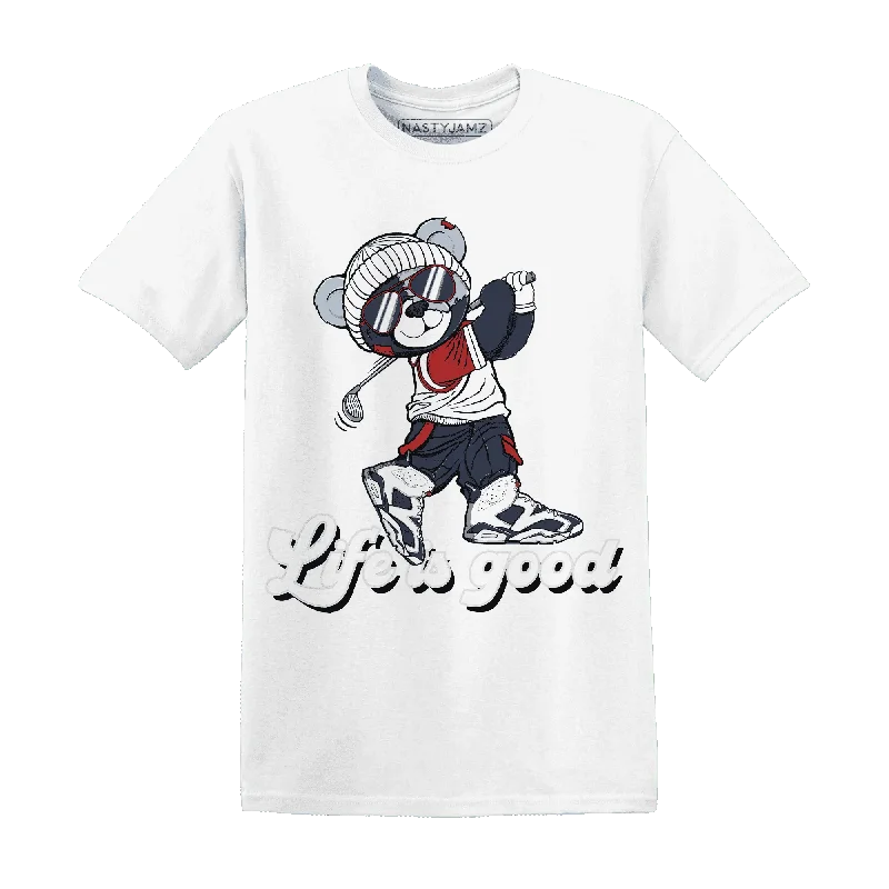 Oversized And Relaxed Unisex Fashion Trendy Women'S Wear Collection NastyJamz White Navy 6s T-Shirt Match BER Like Golf