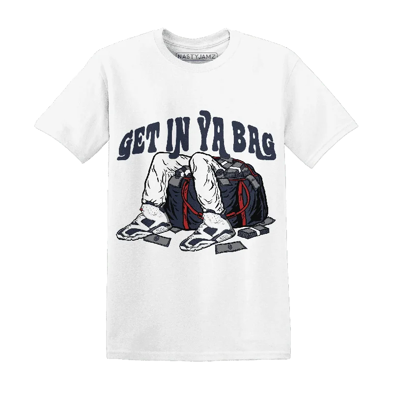 All-Season Unisex Clothing Collection Elegant Style NastyJamz White Navy 6s T-Shirt Match Get In Ya Bag