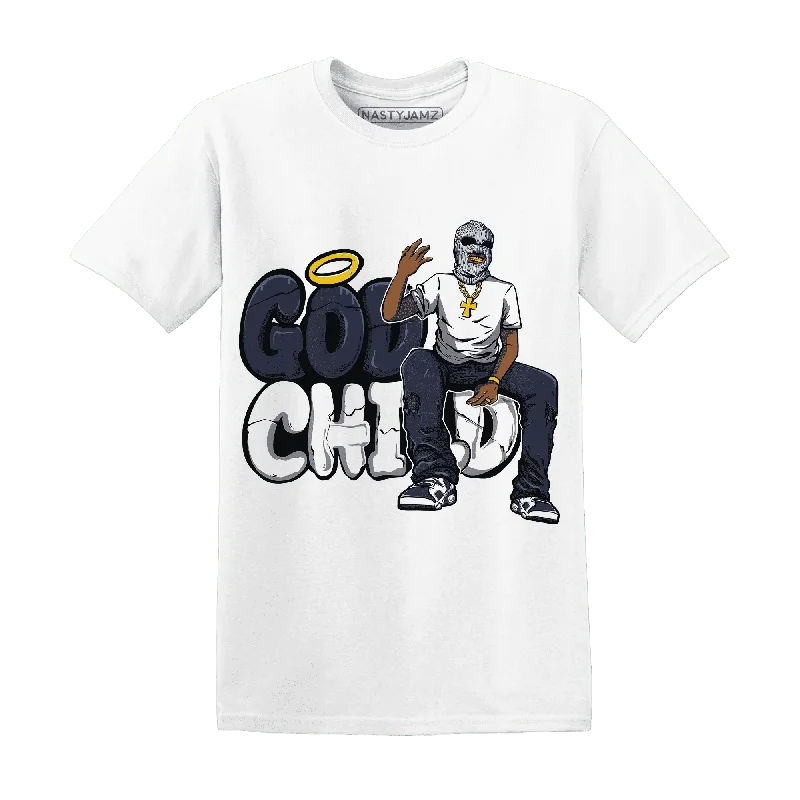 Versatile Clothing For All Genders Exclusive Designer Style Deals NastyJamz White Navy 6s T-Shirt Match  God Child