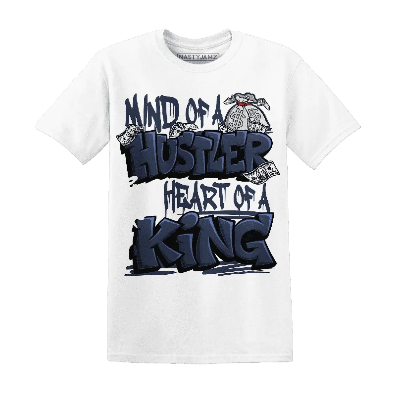 Breathable And Lightweight Unisex Wear Feminine Luxe Style Sale NastyJamz White Navy 6s T-Shirt Match  Hustler Heart King