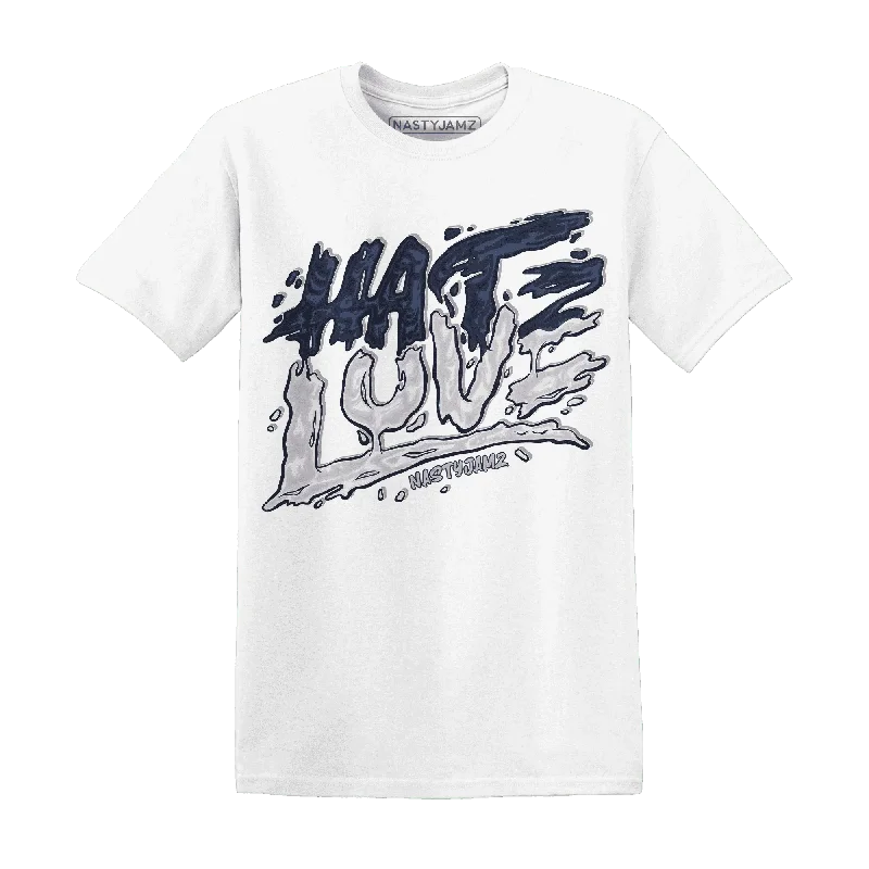 Gender-Neutral Fashion For Everyday Style Stylish Looks NastyJamz White Navy 6s T-Shirt Match Love Hate