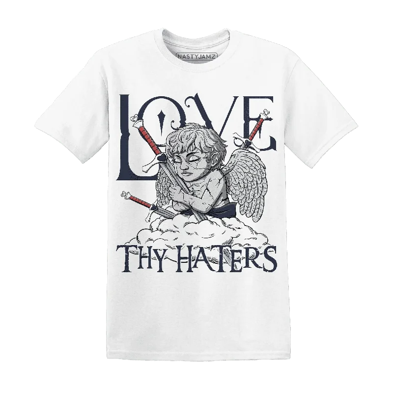 Versatile Unisex Layering Pieces Trendy Fashion Sale NastyJamz White Navy 6s T-Shirt Match  Love Thy Haters Angel