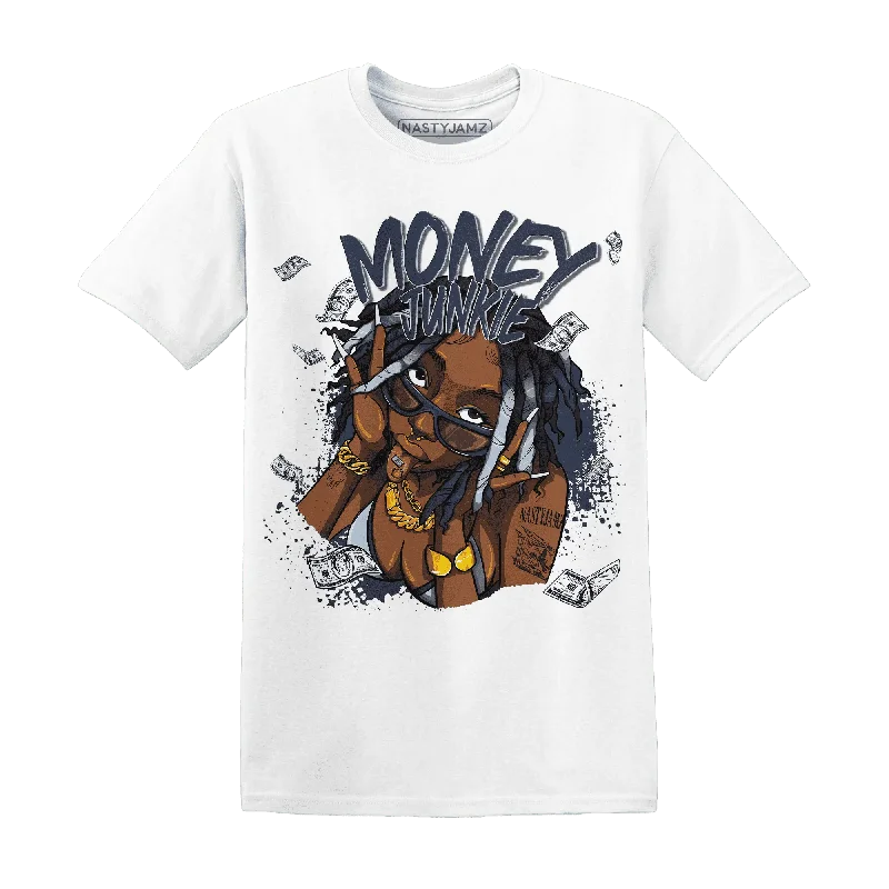 High-Quality Unisex Fashion Basics Flash Sales NastyJamz White Navy 6s T-Shirt Match  Money Junkie