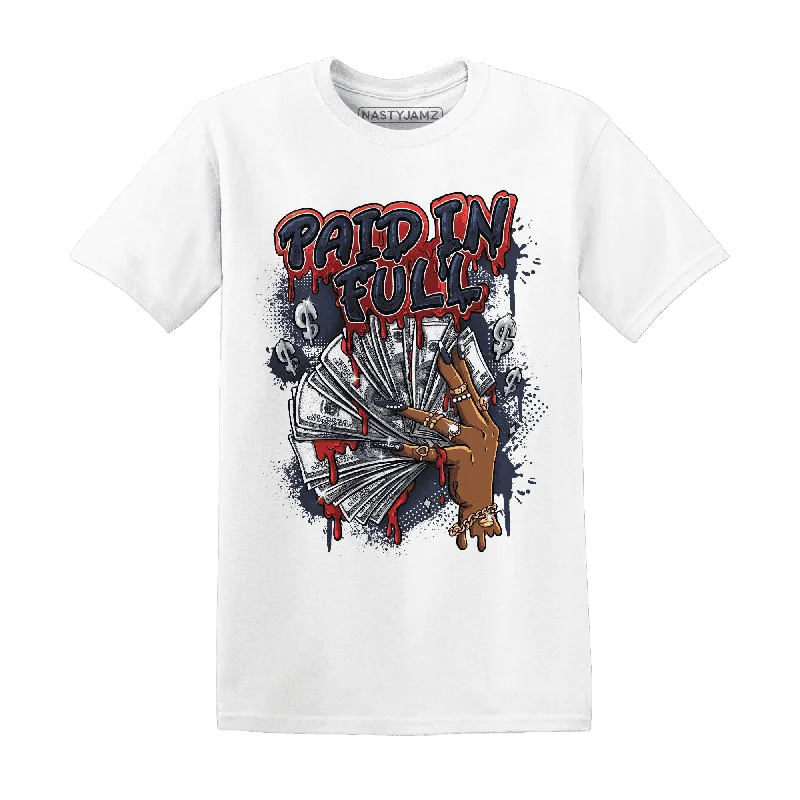 Classic And Timeless Unisex Style Explore What'S New NastyJamz White Navy 6s T-Shirt Match  Paid In Full