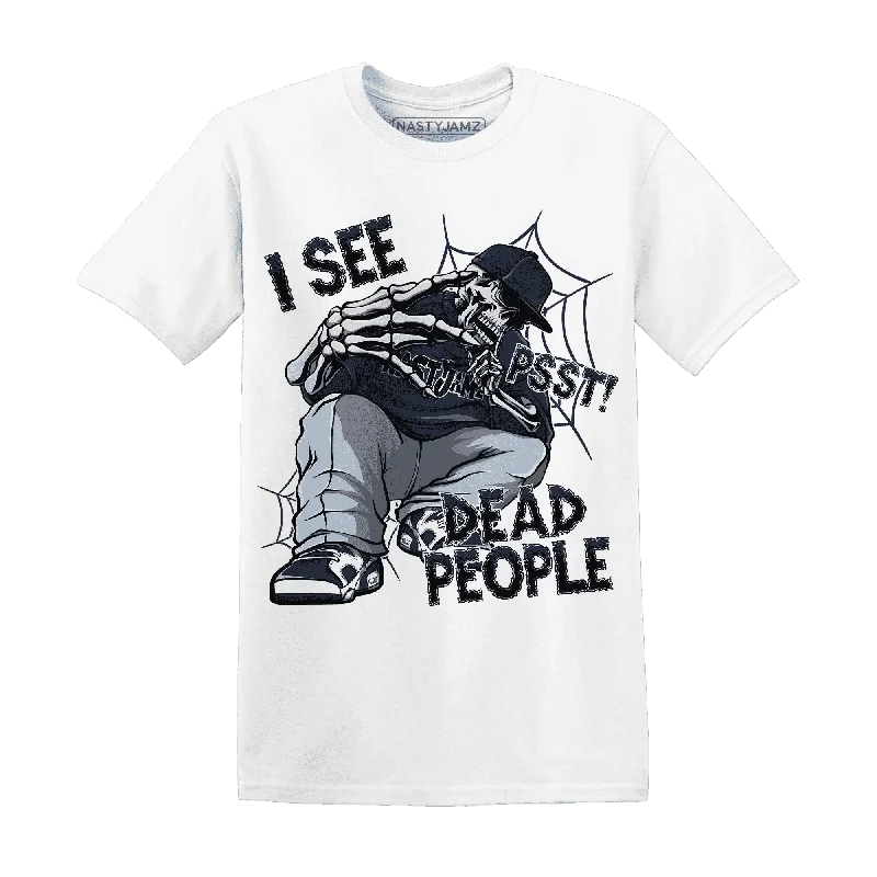 Versatile And Stylish Unisex Apparel Luxury Fashion NastyJamz White Navy 6s T-Shirt Match Skull Whisper