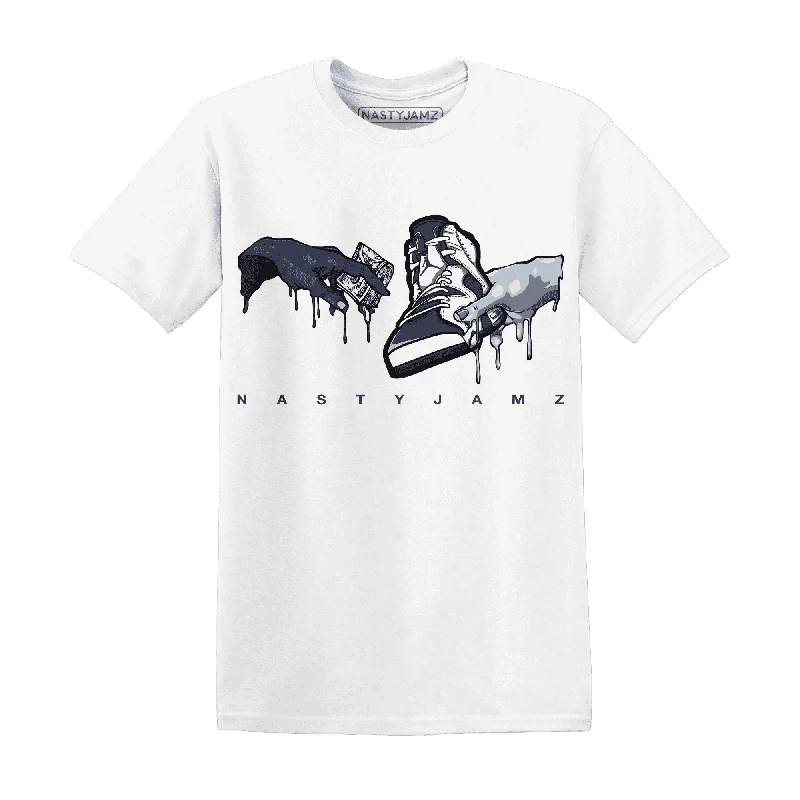 Stylish Unisex Outfit Ideas Vintage Style Deals NastyJamz White Navy 6s T-Shirt Match Take My Money Sneaker