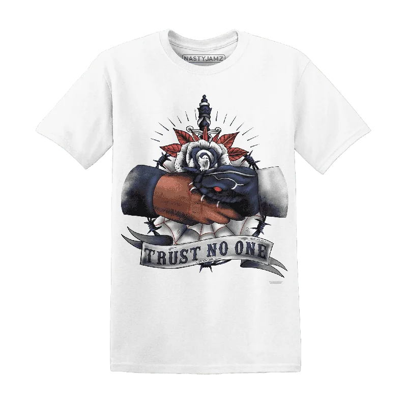 Oversized Unisex Apparel For Effortless Style Ride The Style Wave NastyJamz White Navy 6s T-Shirt Match  Trust No One Old School