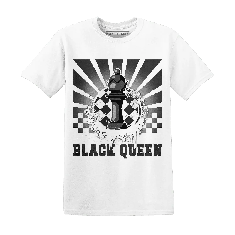 Oversized And Relaxed Unisex Fashion Refined Fashion Sale NastyJamz White Thunder 4s T-Shirt Match  Black Queen Collection