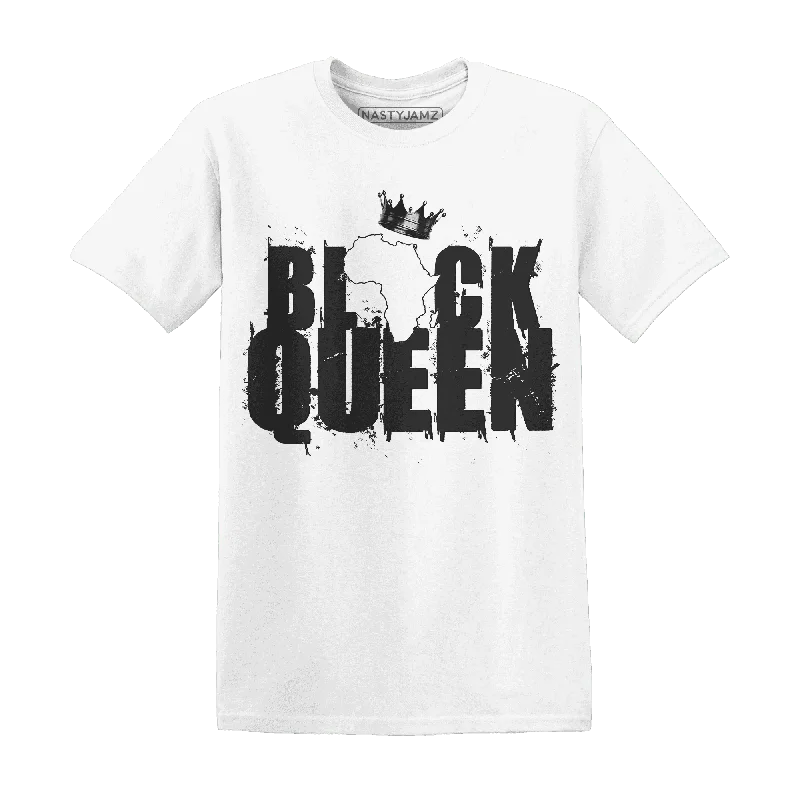 Lightweight And Breathable Unisex Wear Cozy Comfort Style Sale NastyJamz White Thunder 4s T-Shirt Match  Black Queen Crown