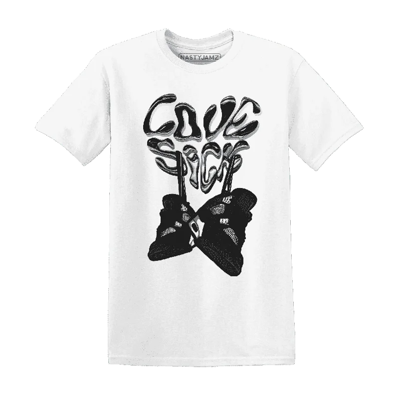 Sleek And Comfortable Unisex Wear Vintage Style Deals NastyJamz White Thunder 4s T-Shirt Match Sneaker Love Sick