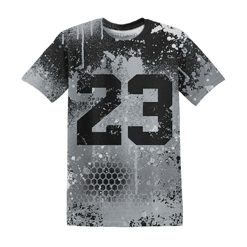 Bold And Trendy Gender-Neutral Outfits High-End Style Discounts NastyJamz Wolf Grey 12s T-Shirt Match 23 Painted Graffiti