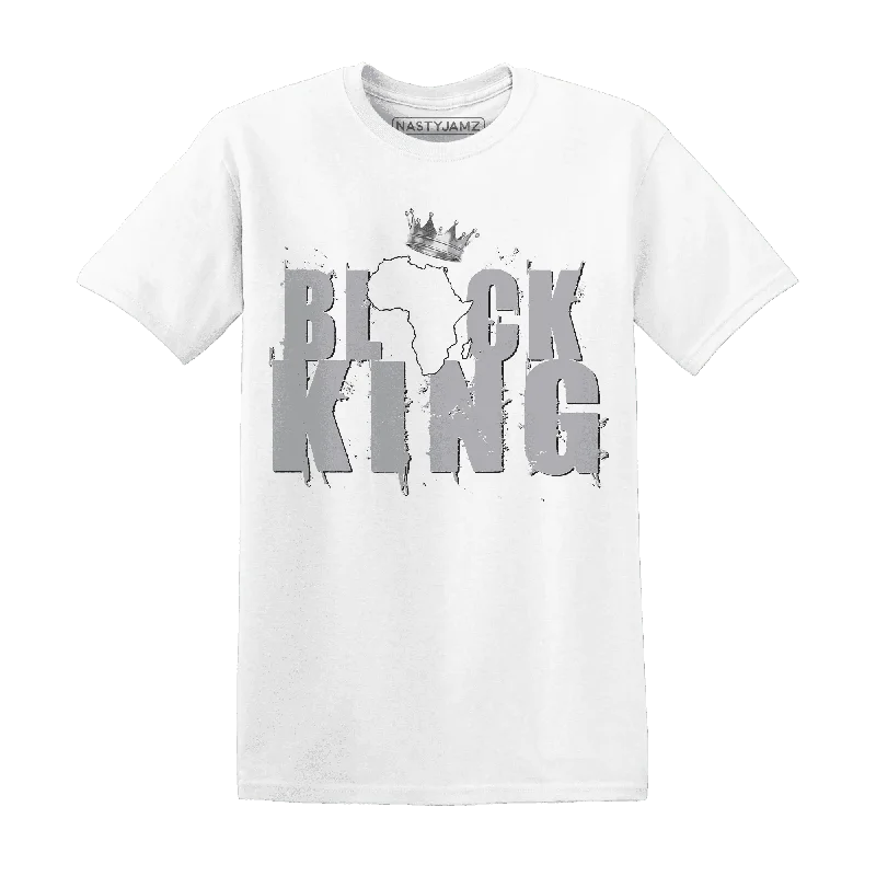 Minimalist Unisex Fashion Must-Haves Unleash Your Trendy Side NastyJamz Wolf Grey 1s T-Shirt Match  Black King Crown