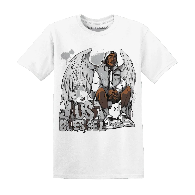 Everyday Wear For Men And Women Fashion Sale NastyJamz Wolf Grey 1s T-Shirt Match  Just Blessed