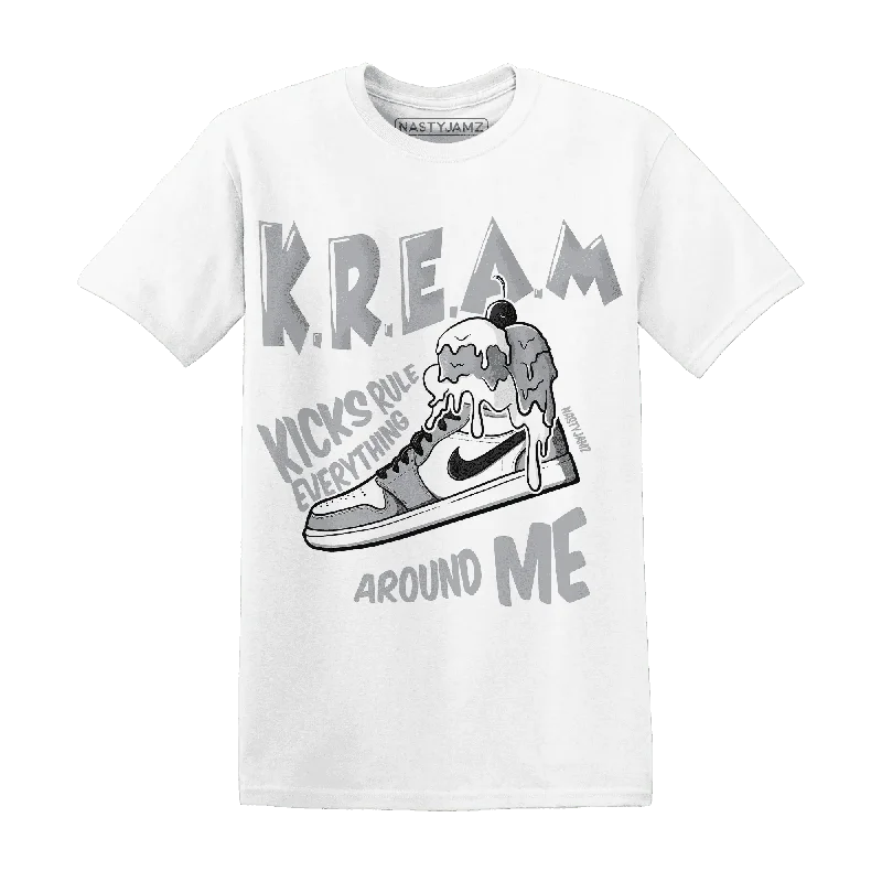 Modern Unisex Wardrobe Staples Luxury Casual Deals NastyJamz Wolf Grey 1s T-Shirt Match  Kream Sneaker